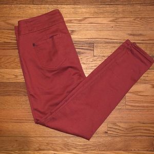 High waisted burnt orange jeans